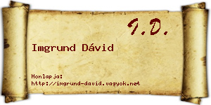 Imgrund Dávid névjegykártya